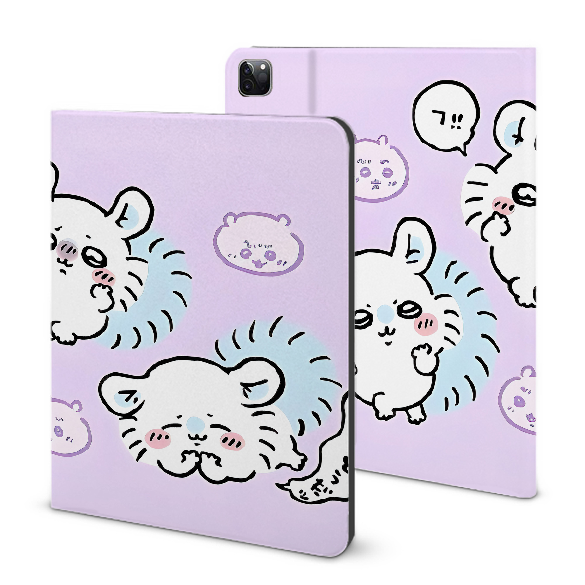 （画像用） ちいかわ Chii-kawa IPad ケース ブック型 PUレザー TPU 耐衝撃 軽量 薄型 ペン収納なし 全面保護 IPad 各モデル対応